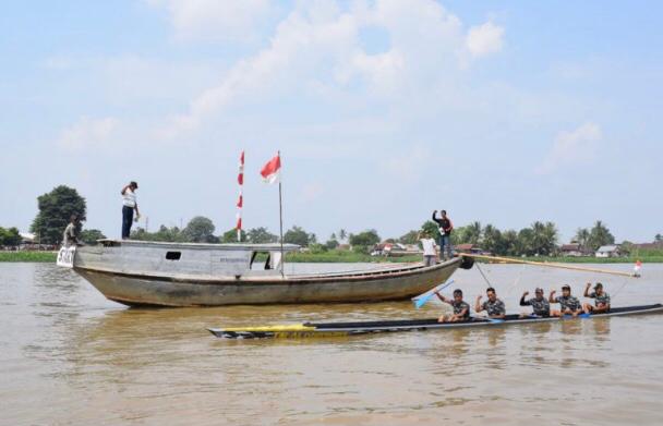 Danlanal Palembang, Mengadakan Lomba Perahu Bidar Mini Danlanal Cup I Bidar