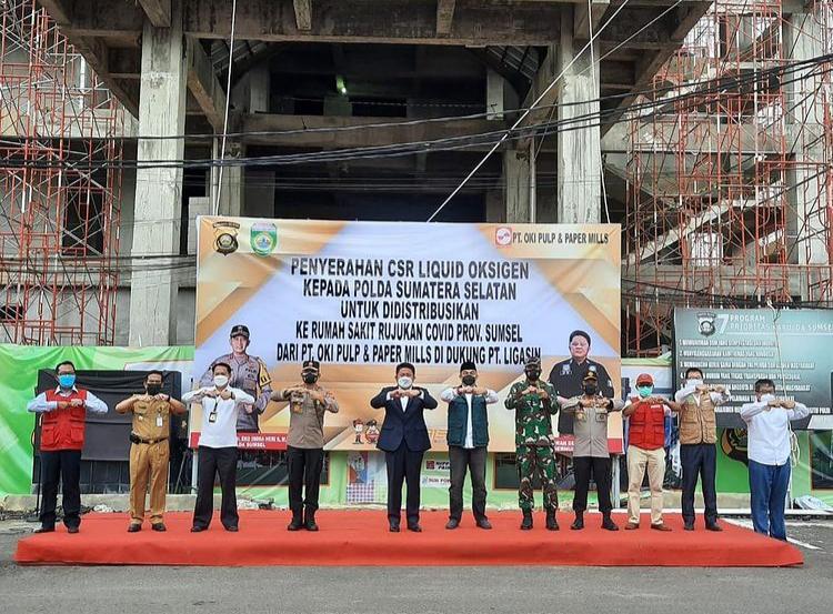 Mapolda sumsel terima bantuan CSR Liquid Oksigen