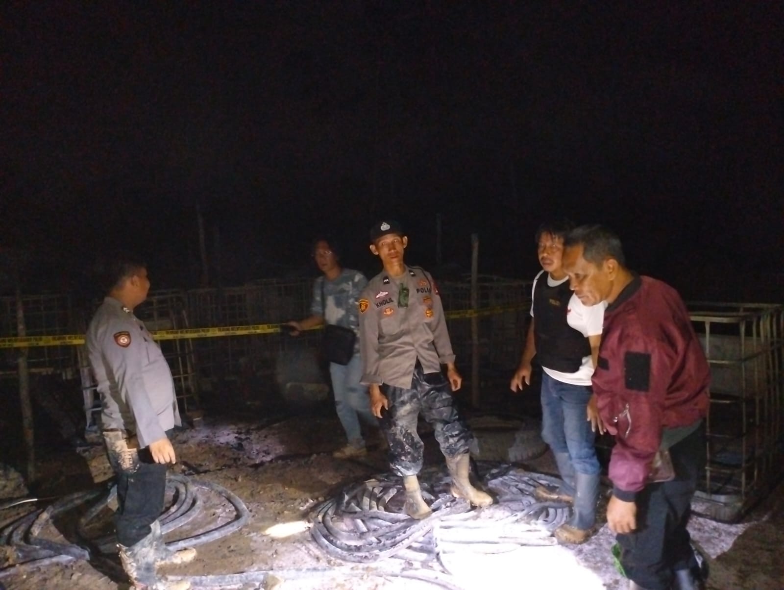 Polsek Babat Toman Amankan Barang Bukti Kebakaran