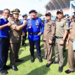 Upacara HUT Satpol PP, Linmas Dan Damkar